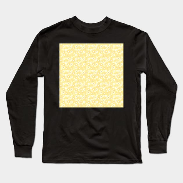 YELLOW RETRO 60S FLORALS Long Sleeve T-Shirt by blomastudios